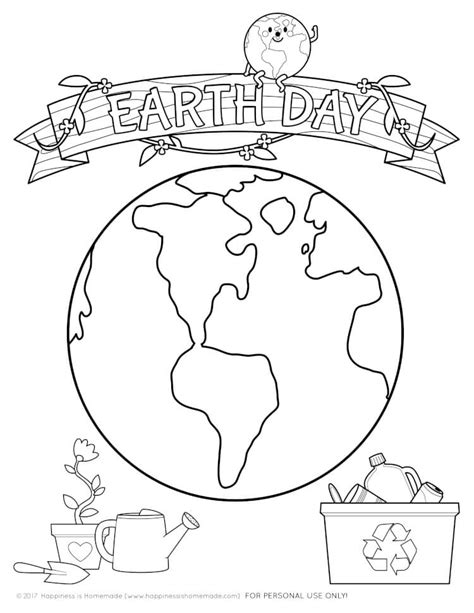 earth day kids crafts coloring pages happiness  homemade