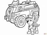 Coloring Paw Patrol Truck Fire Printable Marshall sketch template