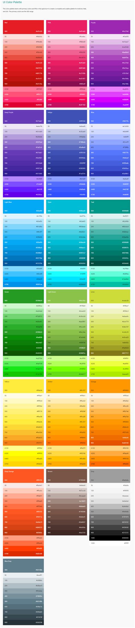 googles  color palette  material design google materialdesign design trends