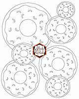 Donut Coloring Pages Party Birthday Donuts Sign Printable Printables Visit Mandy Activity Mandyspartyprintables sketch template