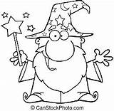 Clipart Wizard Bewitched Crazy Outlined Clip Funny Illustrations Vector Squirrel Magic Clipground Fotosearch sketch template