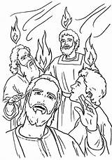 Pentakosta Kudus Roh Pentecostes Dia Pentecost Turunnya Atividades Colouring Chrisanthana sketch template