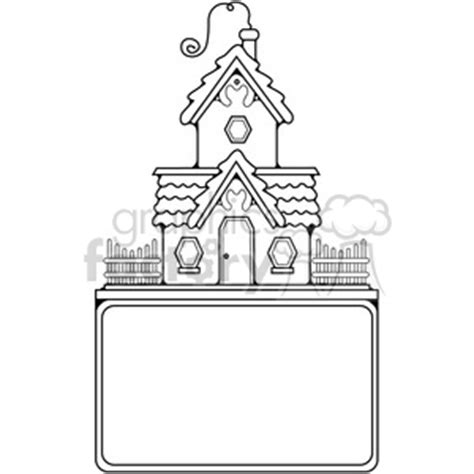 cottage sign outline clipart   graphics factory