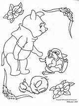 Coloring Pooh Easter Pages Winnie Bunny Blank sketch template