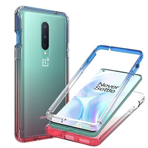 coveron oneplus  clear case   tone colors heavy duty full body shockproof phone cover