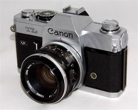 vintage canon tl ql mm slr film camera   japan circa   slr film camera