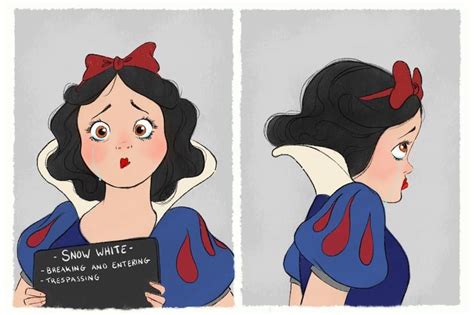 Snow White S Mugshot Best Disney Princess Fan Art Popsugar Love