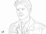 Dean Coloring Pages Jensen Ackles Winchester Whinchester Trending Days Last sketch template