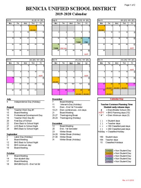 busds   school year calendar academic term public holiday