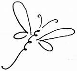 Dragonfly Drawing Clipart Clip Outline Simple Line Tattoo Border Dessin Libellule Dragon Abstract Cliparts Drawings Dragonflies Hope Cute Small Easy sketch template
