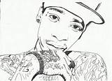 Wiz Pages Khalifa Coloring Khlifa Colouring Draw sketch template