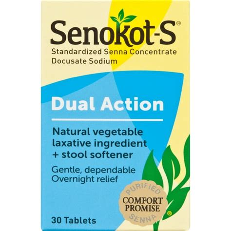Senokot S® Dual Action Standardized Senna Concentrate Docusate Sodium