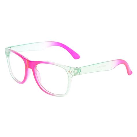 claire s club ombre retro clear lens frames pink lens and frames