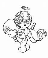 Precious Moments Coloring Pages Printable Angel Easy sketch template