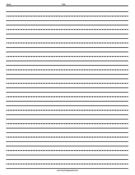 dotted straight lines  writing practice dotted handwriting paper