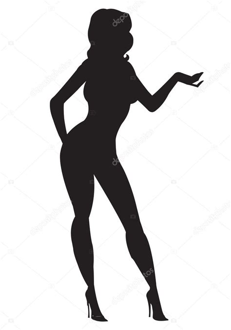 Silhouette Of Sexy Girl — Stock Vector © Gagu 10314929