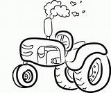 Tractor Coloring Clipart Cartoon Pages Deere John Outline Drawing Simple Farm Clip Drawings Cliparts Farmall Tractors Embroidery Draw Print Animated sketch template