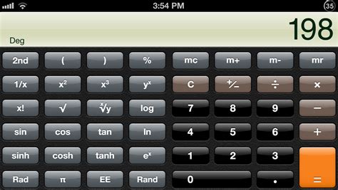force  iphones calculator  landscape mode