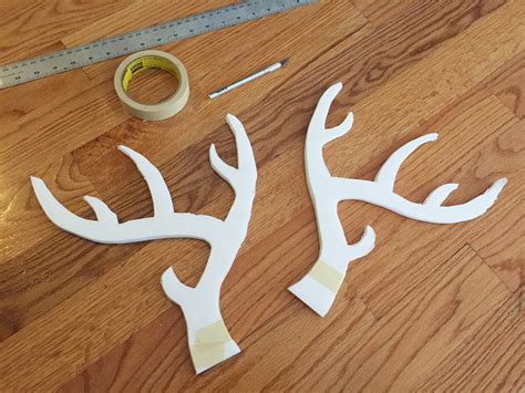 making foam board deer antlers manning  stuff