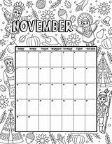 Calendar November Coloring Kids Woojr Printable Woo Jr Kalender Activities Children Print Artikel Von sketch template