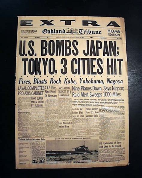 doolittle raid  japan rarenewspaperscom