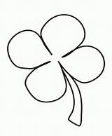 Clover Leaf Four Coloring Drawing Pages Simple Easy Printable Cliparts Clip Clovers Getdrawings Clipart Color Collection Getcolorings Print Shamrock Library sketch template