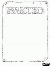 Coloring Wanted Pages Cowboy Poster Template Western Kids sketch template