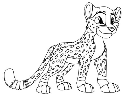 cheetah hunting pages coloring pages