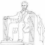 Lincoln Coloring Memorial sketch template