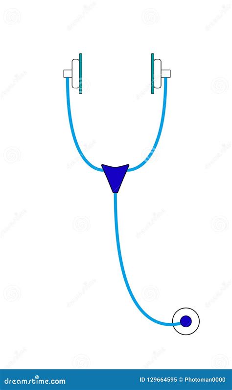stethoscope schematical image stock vector illustration  drop icon