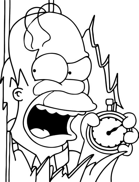 homer simpson coloring pages sketch coloring page