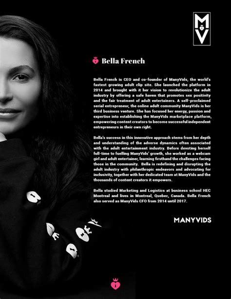 Manyvids Introduces Ceo Bella French Avn