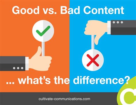 good  bad content whats  difference   improve  content