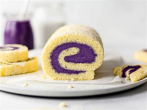 ube cake roll filipino purple yam roll cake kif