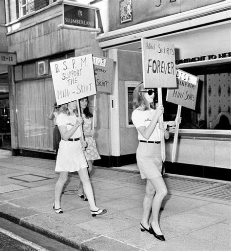 London Girls Protesting For Mini Skirts Ca 1966