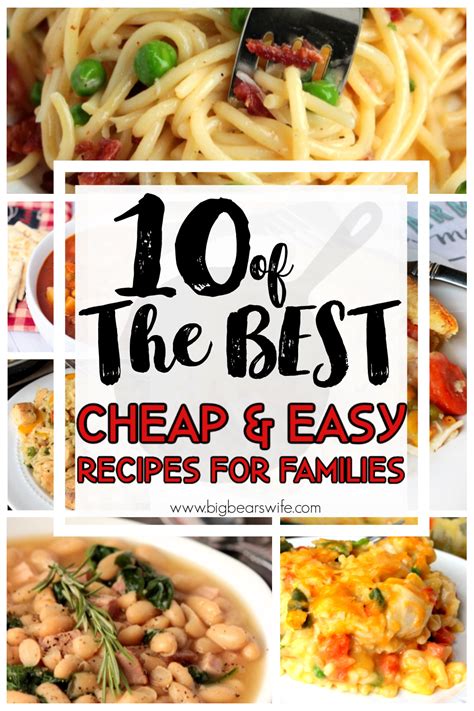 delicious cheap  easy meals   family big bears wife