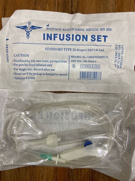 hospitech iv infusion drip sterile  set exp infusion set lazada