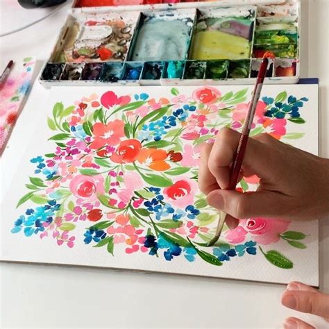 jenna rainey  instagram painting  big floral piece yesterday