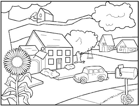 houses printable coloring pages