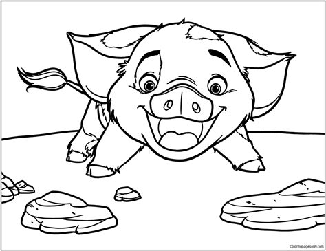 pua pig  moana  coloring page  coloring pages