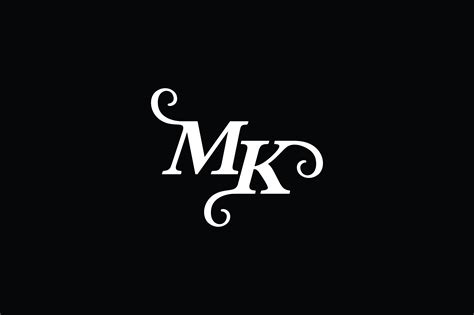 monogram mk logo  graphic  greenlines studios creative fabrica
