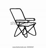 Deck Drawing Chair Quirky Ink Shutterstock Vector Stock Lightbox Save sketch template