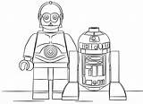 Star C3po Wars Lego Coloring Pages Printable Kids sketch template