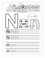Kindergarten Tracing Nn Toddlers Prek Handwriting Tracinglettersworksheets sketch template