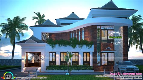 modern style  bhk home design architecture kerala home design