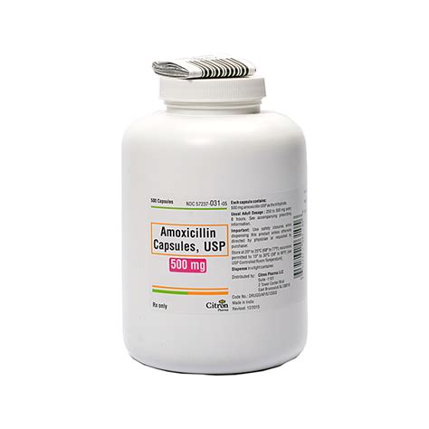 Amoxicillin Capsules Usp 500 Mg – 500 Btl – Bergman Dental Supply