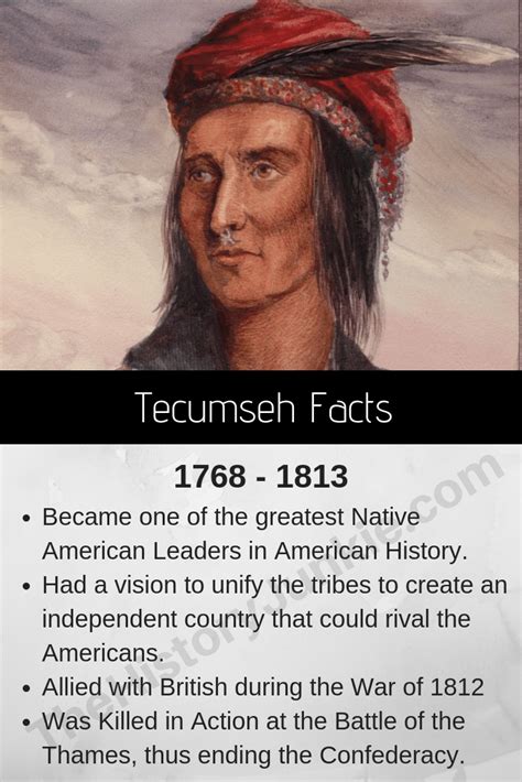 tecumseh facts war  accomplishments  history junkie