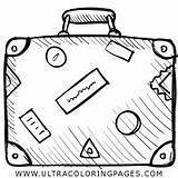 Colorare Drawing Maleta Viaje Suitcase Valigia Valise Luggage Tutorials Clipartkey sketch template