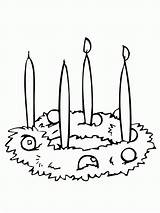 Advent Coloring Pages Wreath Sunday Second Drawing Popular Getdrawings sketch template