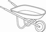 Wheelbarrow Clipart Barrow Wheel Coloring Outline Drawing Clip Line Wheelbarrows Cliparts Colouring Pages Garden Drawings Library Gardening Google Clipground Consider sketch template